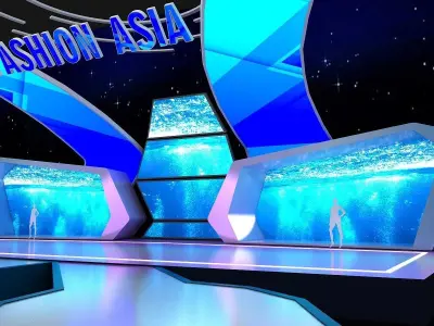 Event Stage Design Fashion Asia 3D model