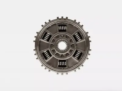 Realistic Automotive Clutch Plate Assembly 3D model