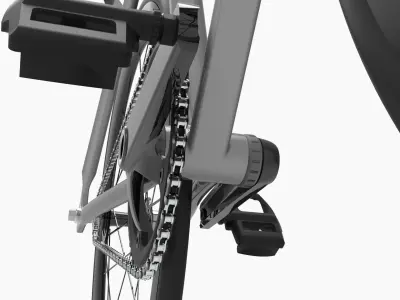 Mash geometry like fixed gear bike with SRAM Omnium and dropbar 3D model