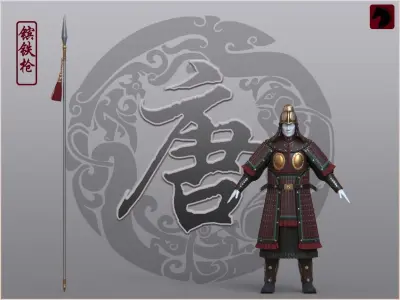 08-Ancient Chinese Armor-Tang Dynasty 3D model