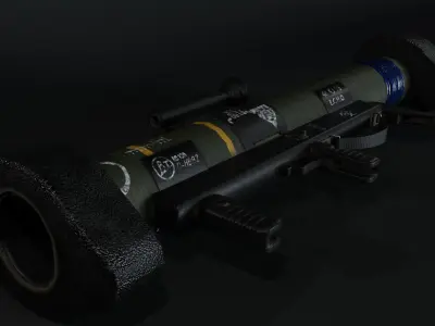 rocket launcher Low-poly 3D model shop
