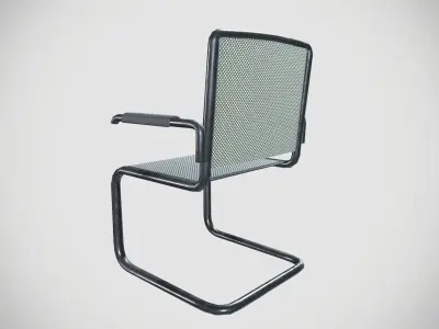 Office Chair Low-poly 3D model 7