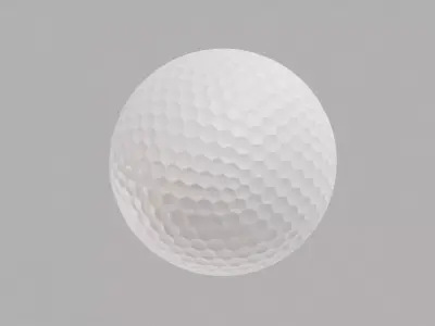 Golf Ball Low-poly 3D model 8