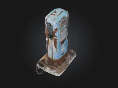 Rustic Fuel Pump  Vintage Charm from the Golden Age of Motoring 3D model