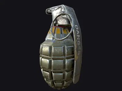 Hand Grenade Low-poly 3D model buy
