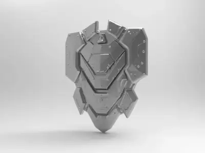  sci-fi fantasy shield  3D print model
