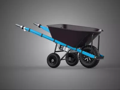 ELECTRIC THREE WHEEL RIM HUB MOTOR WHEELBARROW ENGINE BARROW KIT 3D model