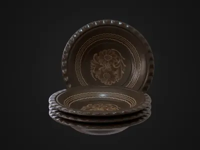 Decoration Plate 02 Free low-poly 3D model