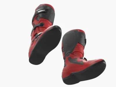  Off Road Enduro Protective Boots Red Black 