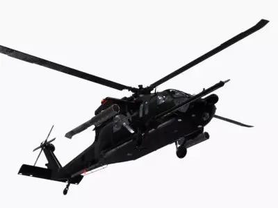 MH 60L BLACK  HAWK Low-poly 3D model