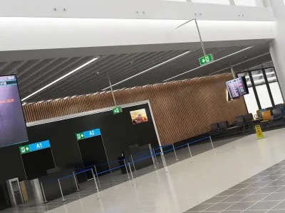  Airport Gates and Waiting Arena 