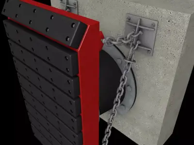C4D dock fender 3D model