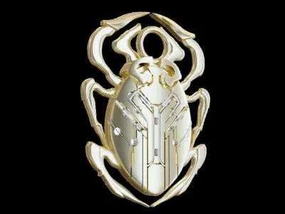 Blue Beetle Pendant 3D print model