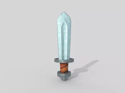  Stylized sword Low-poly 3D model