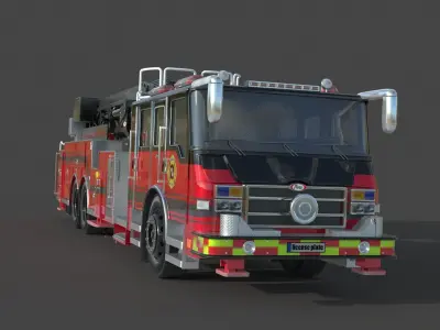 Brighton Fire Aerial pierce 3D model