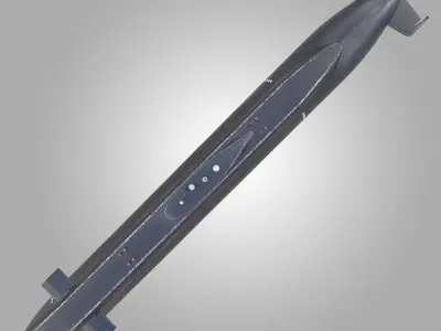 Submarine Agosta Low-poly 3D model