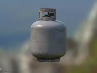 Propane gas cylinder 3D model