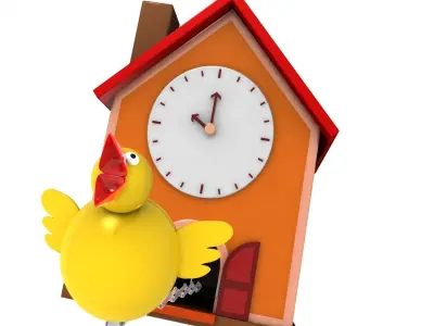 Cuckoo clock Low-poly 3D model purchase