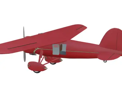Lockheed Vega Low-poly 3D model purchase