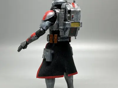 The Bad Batch Echo 6 inch figure kit conversion STL 3D print model