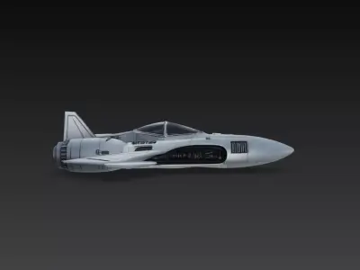 Sci-Fi Missile Strike Fighter Assault Aircraft STL 3D print model