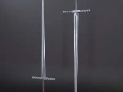 Low poly medieval sword Free low-poly 3D model