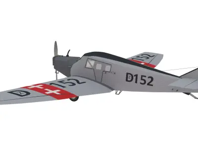 Junkers F 13 Low-poly 3D model purchase
