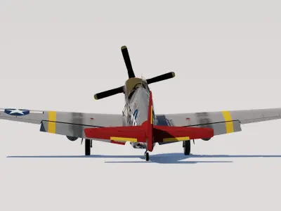 P-51C Mustang Tuskegee 3D model