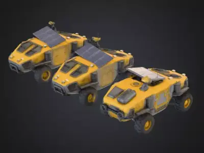 Desert exploration vehicle 3D print model