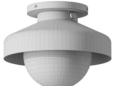Darren Industrial Metal Dome Ceiling Light 3D model