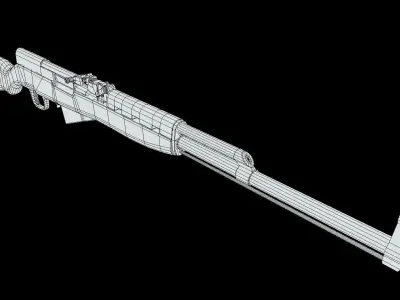 SKS Carabine Free low-poly 3D model