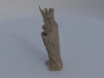 Ivory Figurine of Kings 3D model