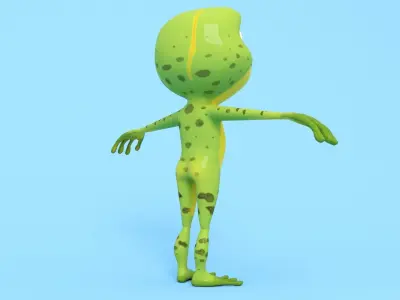 Frog Cartoon Low-poly 3D model purchase