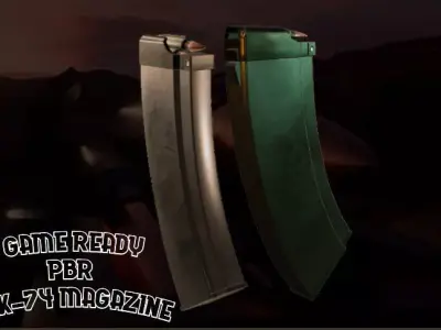 AK74 Magazine Game Ready PBR Free low-poly 3D model