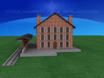 Old Railroad Depot  3D model