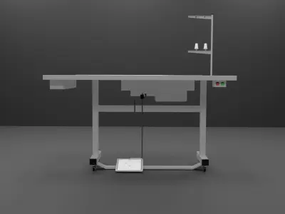 Sewing Table Low-poly 3D model