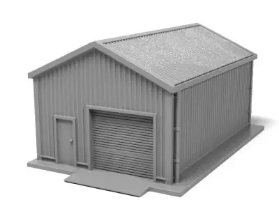 Factory warehouse 3D print model