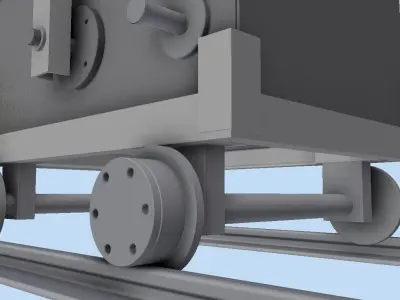 Mine train 3D model