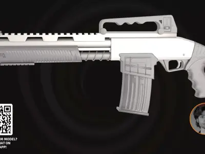 Vanguard Tactical Carbine - Special Ops Compact Assault Rifle 3D model