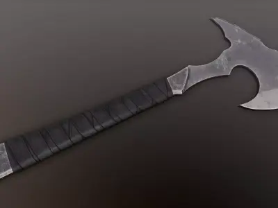 Post-Apocalyptic Tomahawk Low-poly 3D model