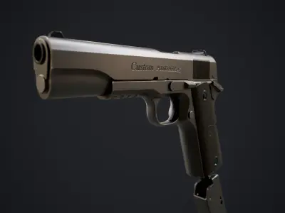 1911 gun Low-poly 3D model