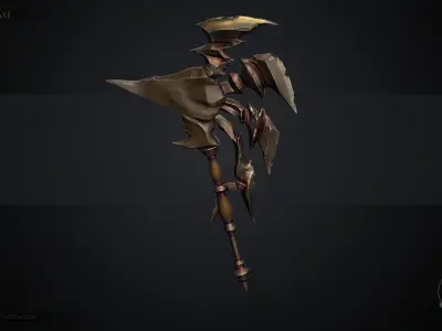 Mefistofel Axe - Game Ready PBR Low-poly 3D model