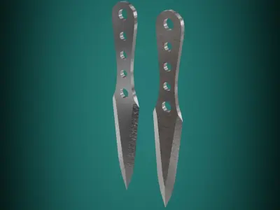 Throwing Knife Low-poly 3D model Free low-poly 3D model