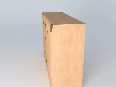 Indiana red pine shelf 3D model