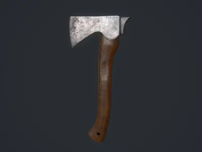 Hatchet axe Low-poly 3D model order