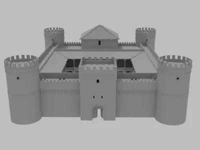 Medieval castle Free low-poly 3D model