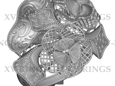 NEW TURKISH RING XV-09 3D print model