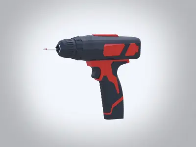 Power Drill Low-poly 3D model