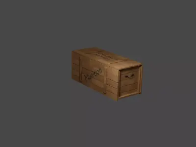 hutch wooden box 3D model