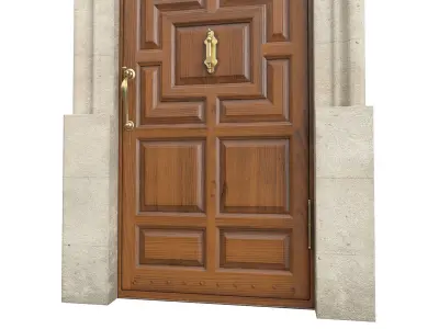 Entrance classic door 140 3D model